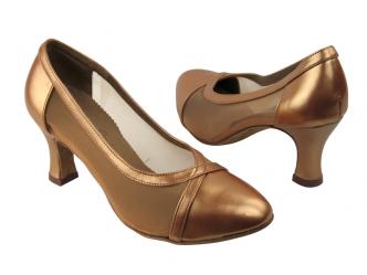 dansschoenen koper leder  